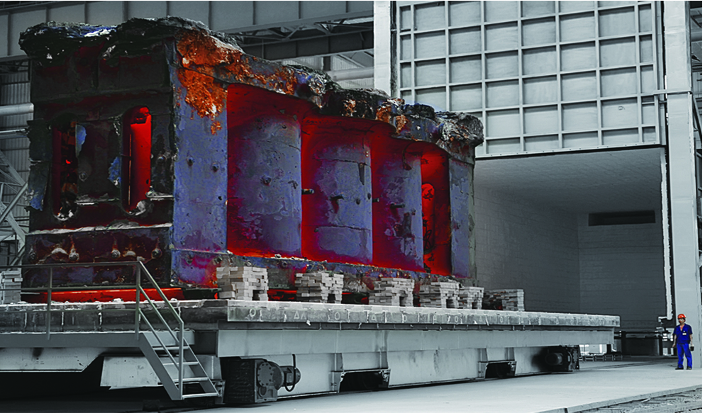 18500吨油压机上横粱铸钢件