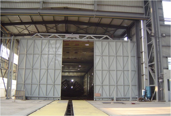 新型喷砂作业线