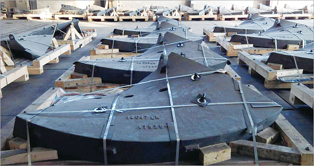 立式搅拌磨高铬铸铁螺旋衬板