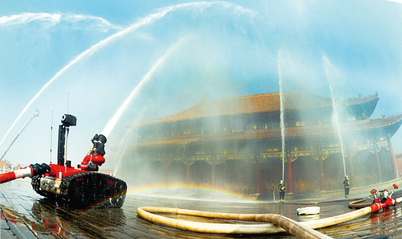 参加故宫消防演练